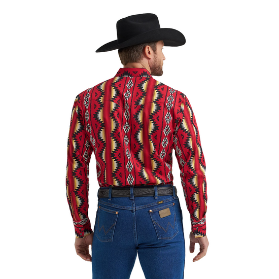 Wrangler Men's Checotah® Red Multi Western Snap Shirt 112369430