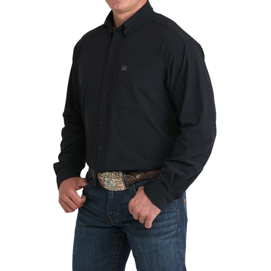 Cinch Men's Arenaflex Long Sleeve Black Button Down Shirt MTW1862039
