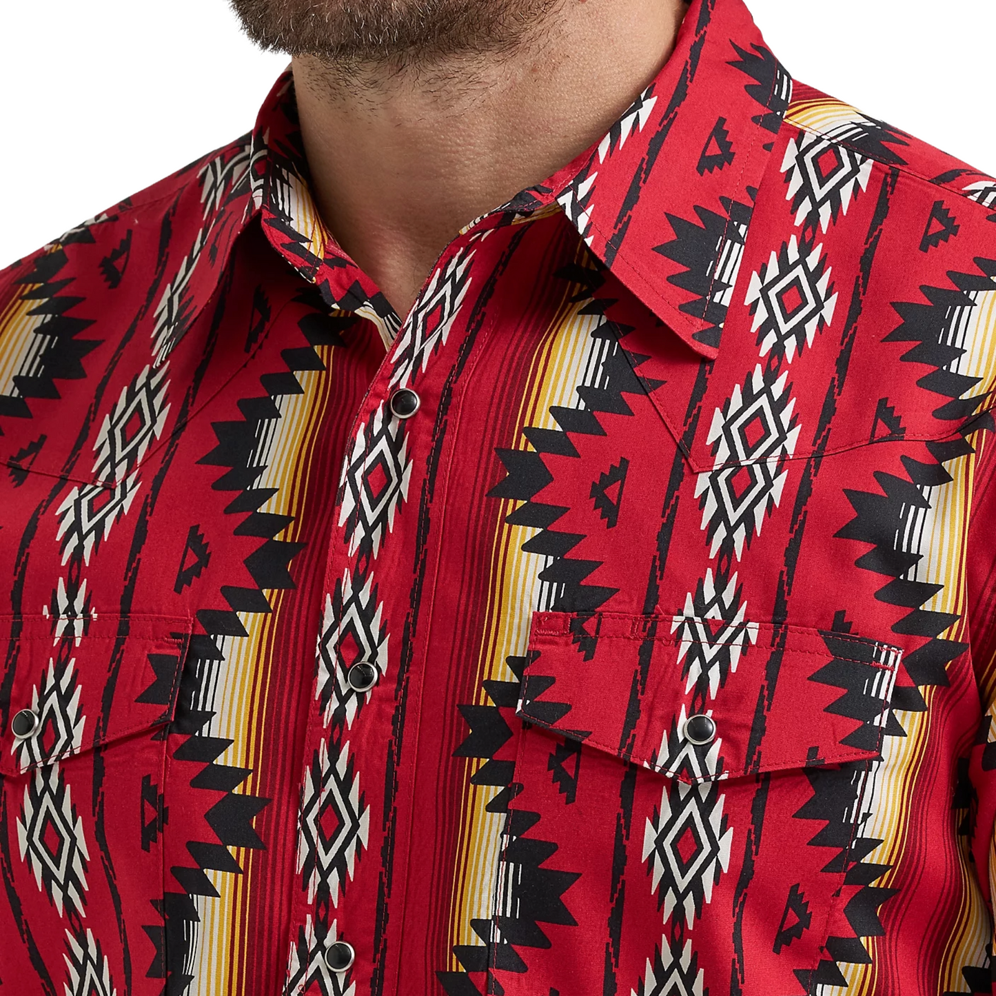 Wrangler Men's Checotah® Red Multi Western Snap Shirt 112369430