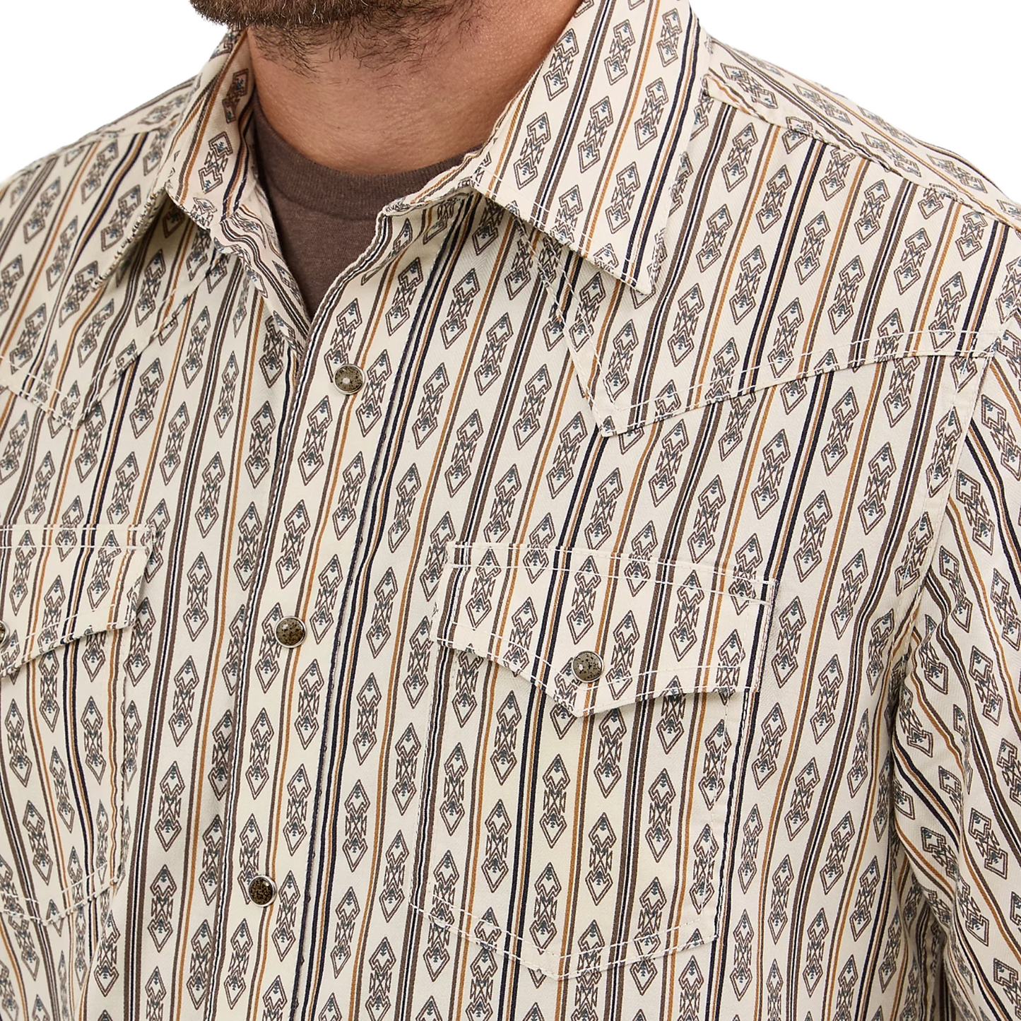 Wrangler Men's Retro® Antique White Modern Fit Snap Shirt 112369843