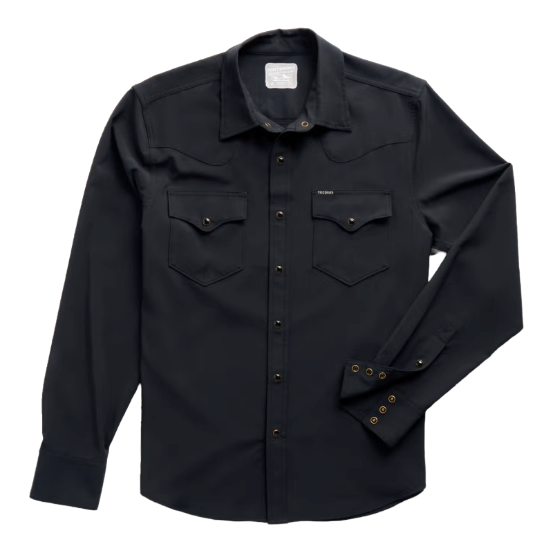 Tecovas Men's Performance Classic Black Button Down Shirt 40361BLK