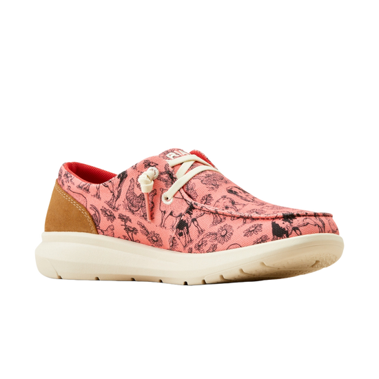 Ariat Ladies Hilo Coral Livestock Slip On Shoes 10050926