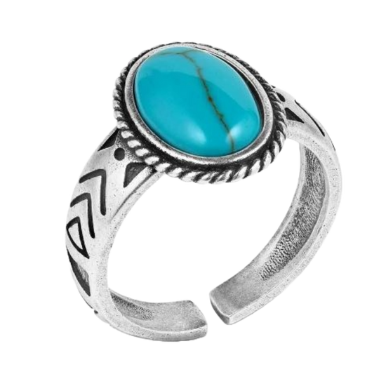 Montana Silversmiths Ladies Uncovered Beauty Turquoise & Silver Ring RG5810