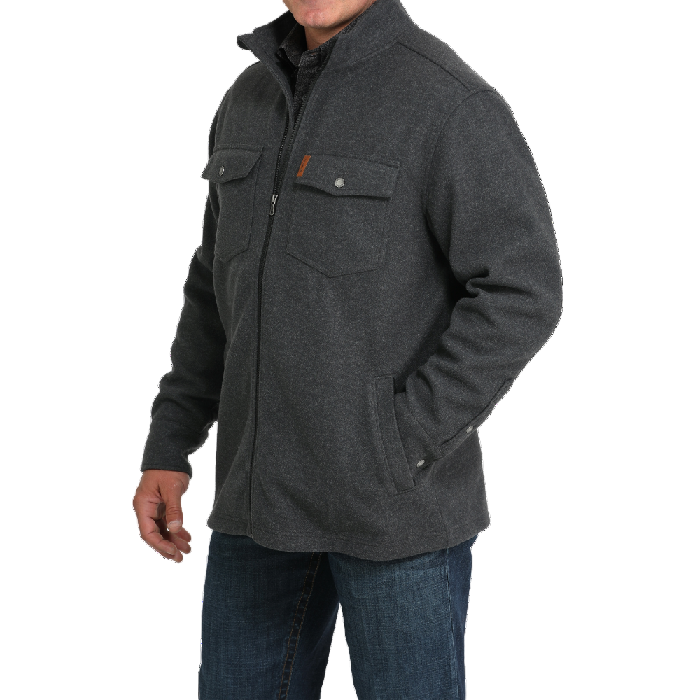 Cinch Men's Charcoal Grey Zip Shirt Jacket MWJ1907003