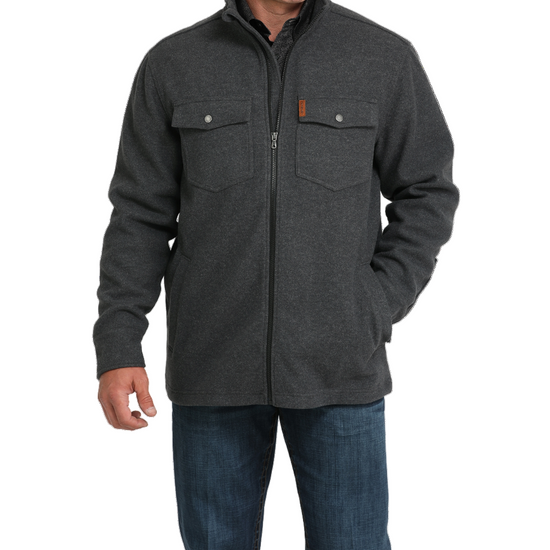 Cinch Men's Charcoal Grey Zip Shirt Jacket MWJ1907003
