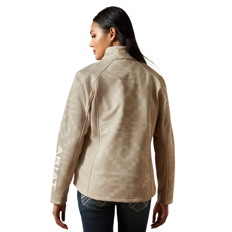 Ariat Ladies Logo Southwest Cross Stitch Softshell Jacket 10062212