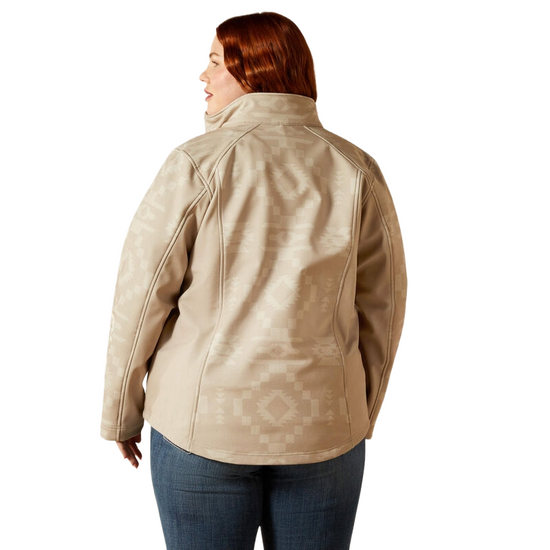 Ariat Ladies Logo Southwest Cross Stitch Softshell Jacket 10062212