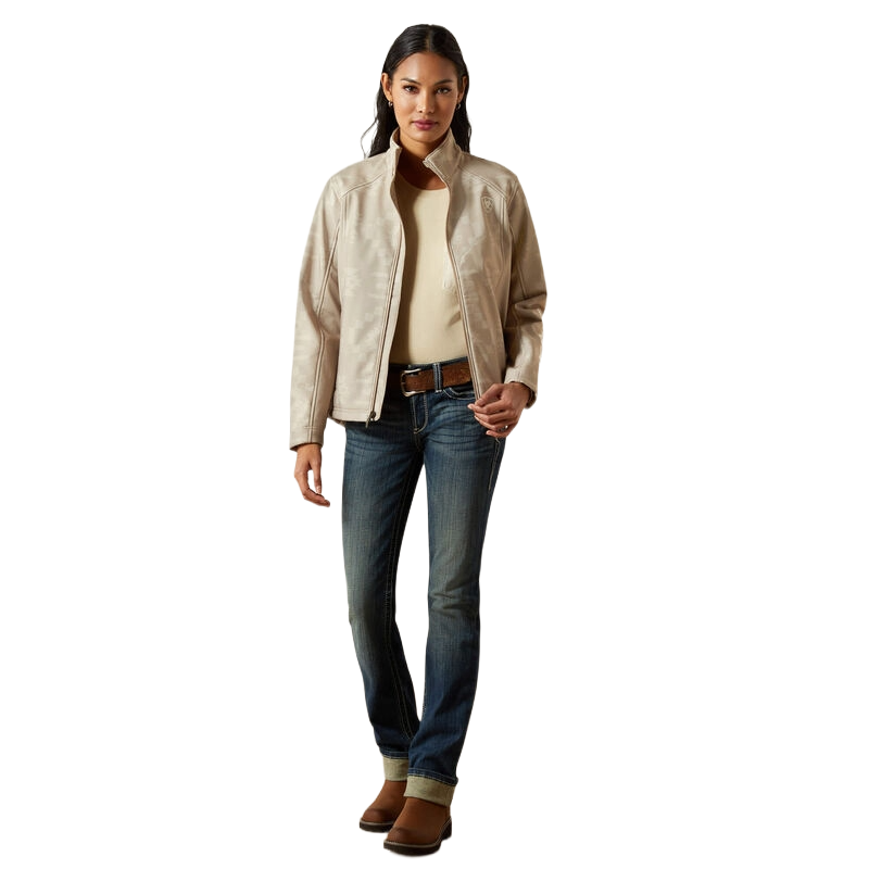 Ariat Ladies Logo Southwest Cross Stitch Softshell Jacket 10062212