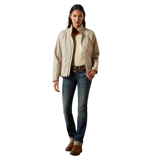 Ariat Ladies Logo Southwest Cross Stitch Softshell Jacket 10062212