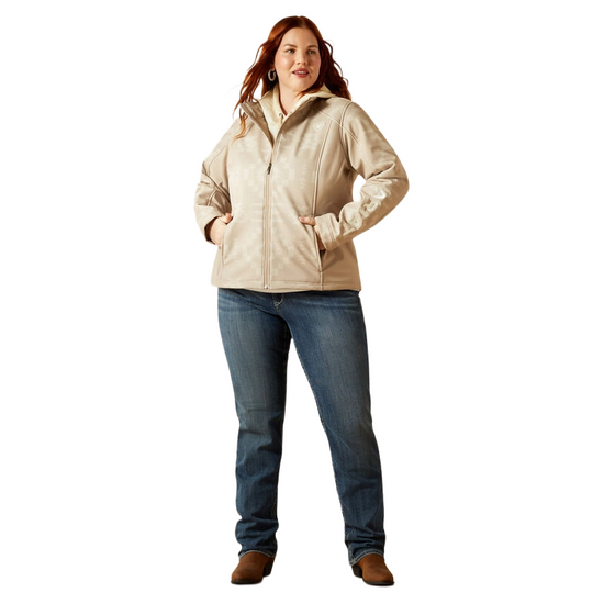 Ariat Ladies Logo Southwest Cross Stitch Softshell Jacket 10062212
