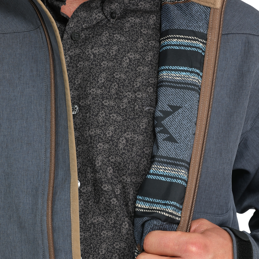 Cinch Men's Blue Bonded Zip Jacket MWJ1567015