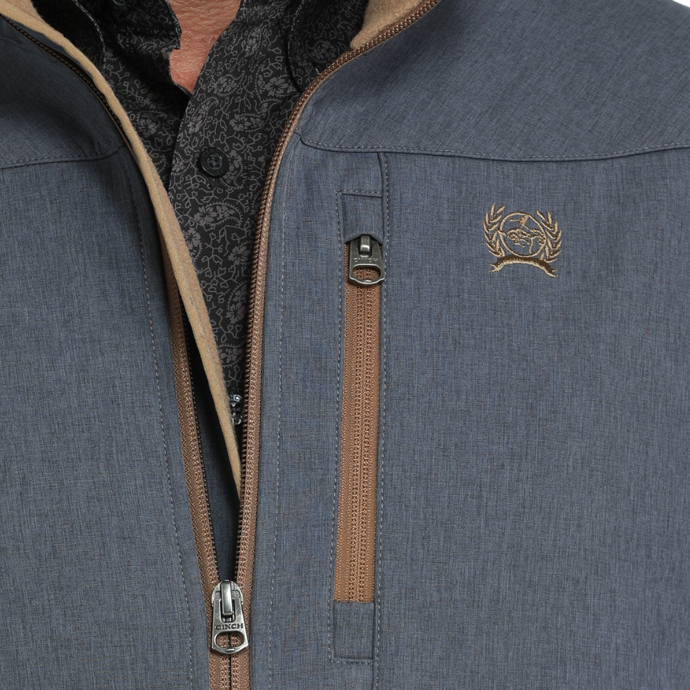 Cinch Men's Blue Bonded Zip Jacket MWJ1567015