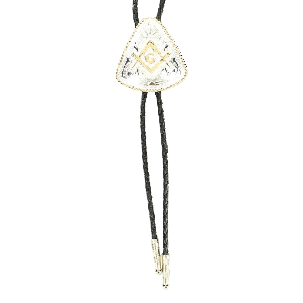 Crumrine Men's Triangle Mason Silver Bolo Tie C10840