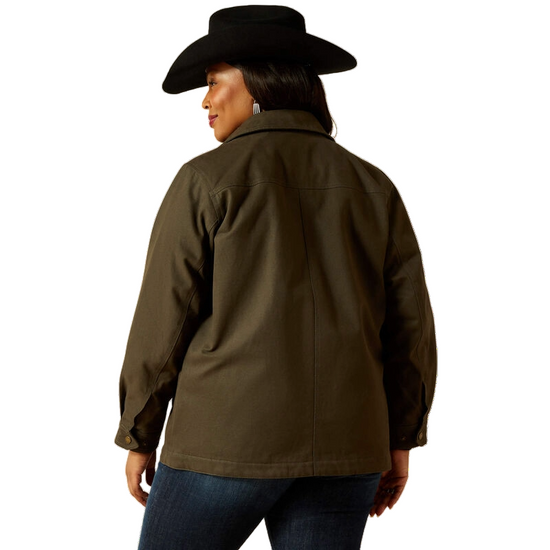 Ariat Ladies Western Earth Brown Canvas Chore Jacket 10062305