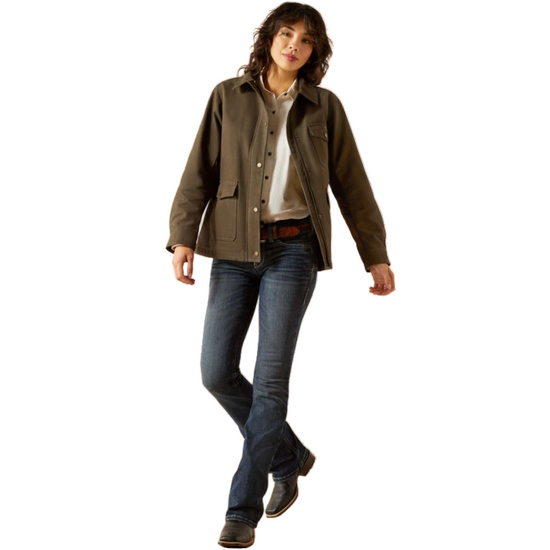Ariat Ladies Western Earth Brown Canvas Chore Jacket 10062305