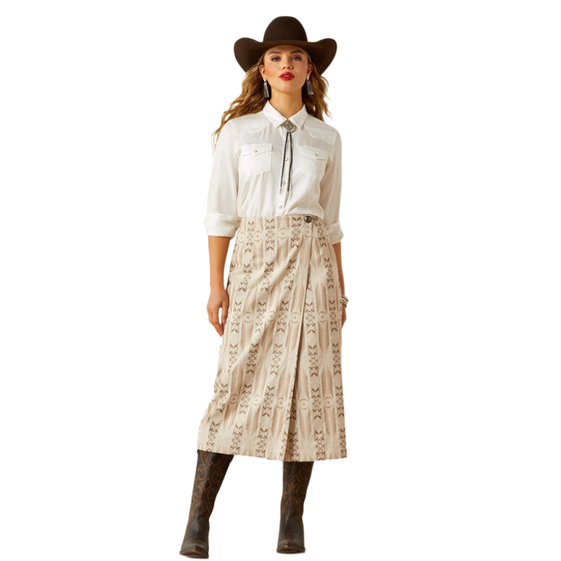 Ariat Ladies Bombay Southwest Print Wrap Midi Skirt 10062801