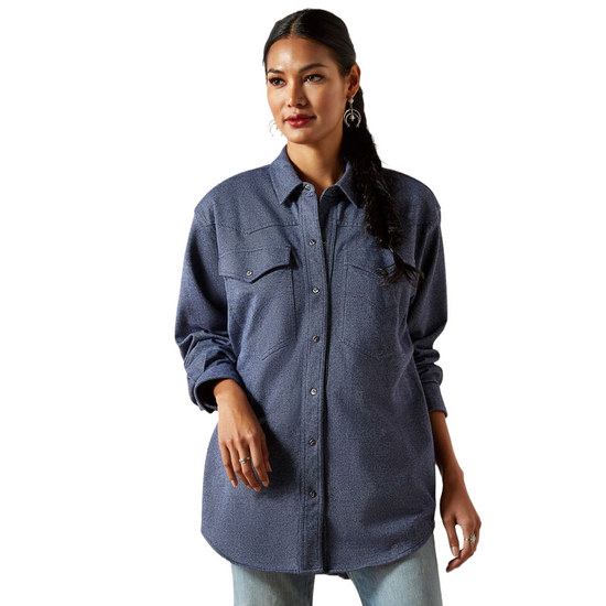 Ariat Ladies Mercantile Indigo Dark Denim Shirt Jacket 10062791