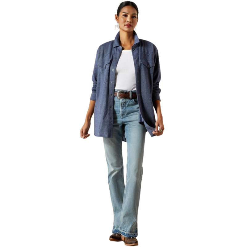 Ariat Ladies Mercantile Indigo Dark Denim Shirt Jacket 10062791