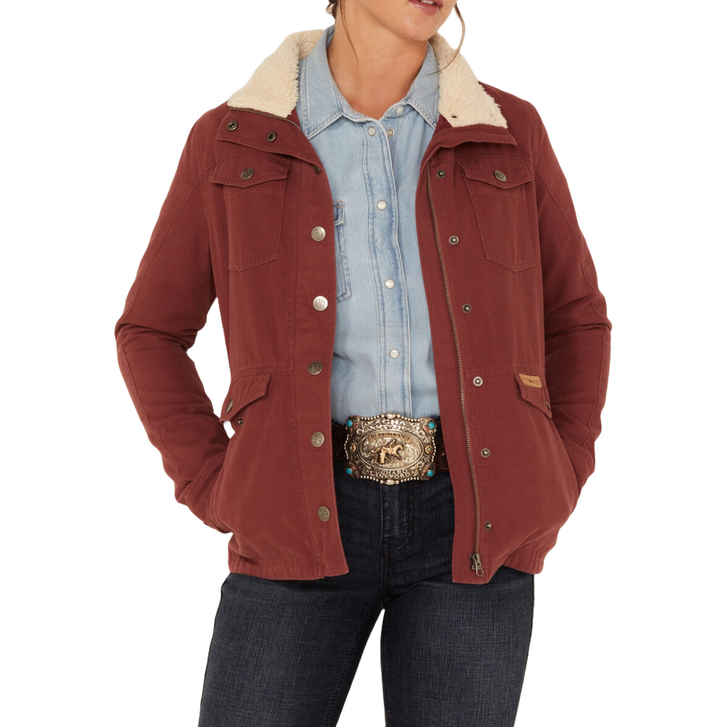 Panhandle® Ladies Cotton Military Red Wine Jacket PRWO92RZYO-63