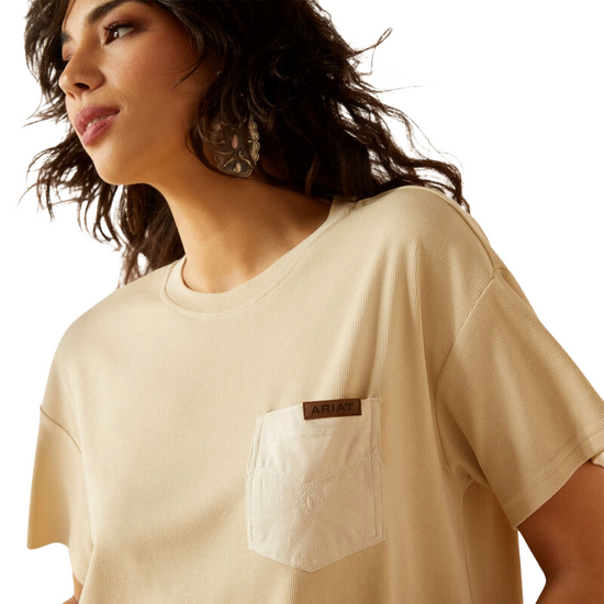 Ariat Ladies Patron Oyster Gray Short Sleeve Top 10062915