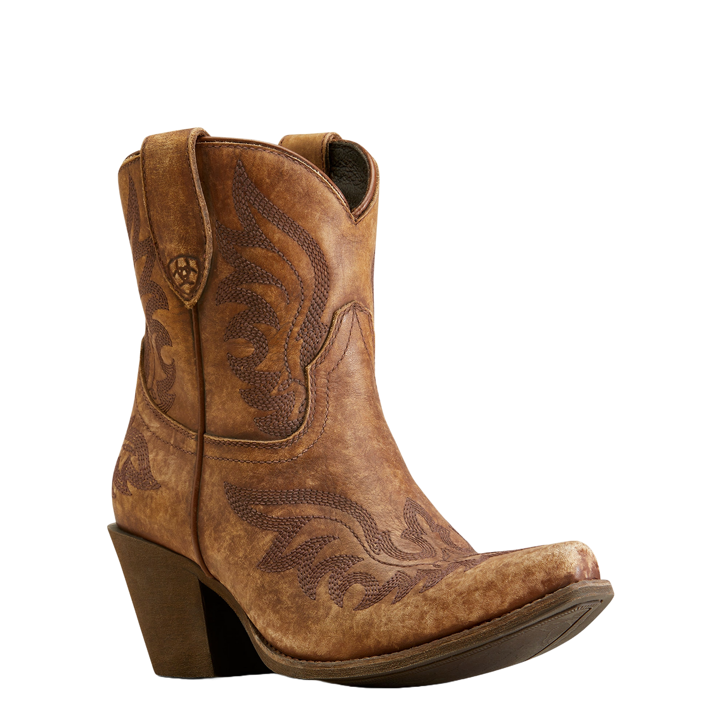Ariat Ladies Embroidered Naturally Distressed Snip Toe Boots 10051170