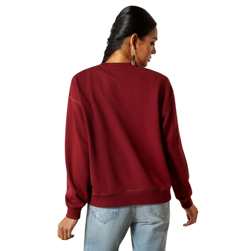 Ariat Ladies Lasso Cabernet Red Sweatshirt 10062799