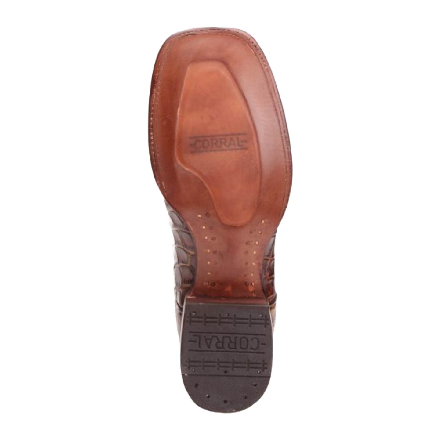 Corral Men's Brown Alligator Wide Square Toe Western Boots A3083