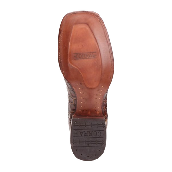 Corral Men's Brown Alligator Wide Square Toe Western Boots A3083