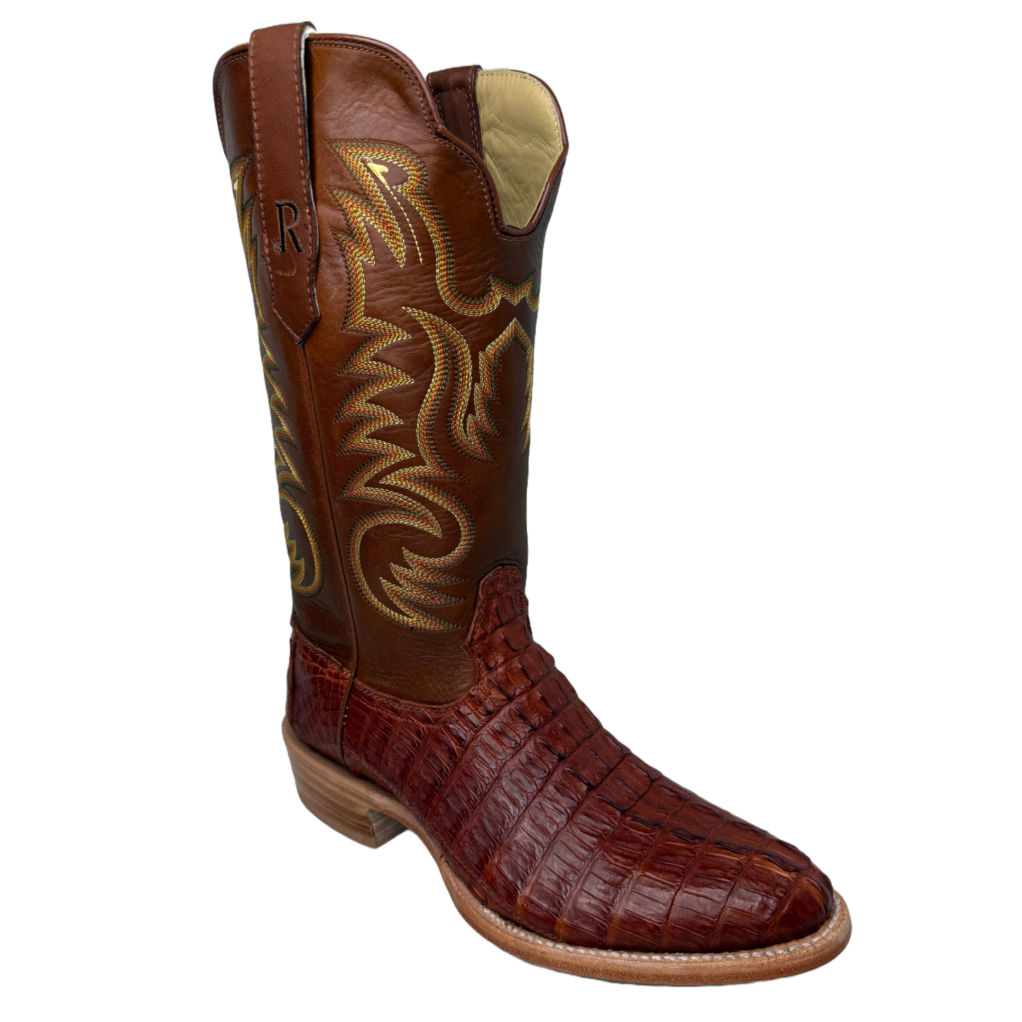 R.Watson Men's Brandy Vintage Hornback Brown Western Boot RW3012-3