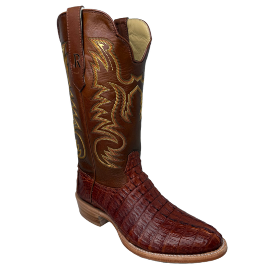 R.Watson Men's Brandy Vintage Hornback Brown Western Boot RW3012-3