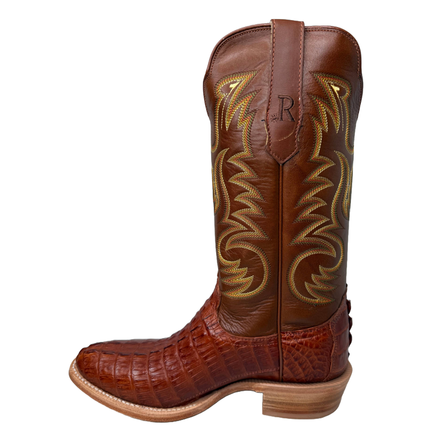 R.Watson Men's Brandy Vintage Hornback Brown Western Boot RW3012-3