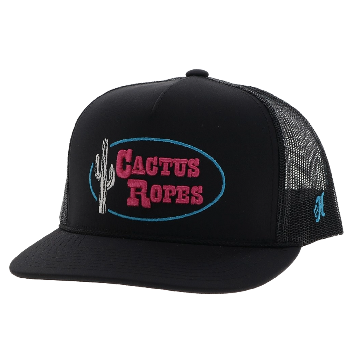 Hooey Ladies Cactus Ropes 5-Panel Black Snapback Hat CR113