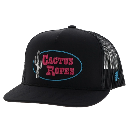 Hooey Ladies Cactus Ropes 5-Panel Black Snapback Hat CR113