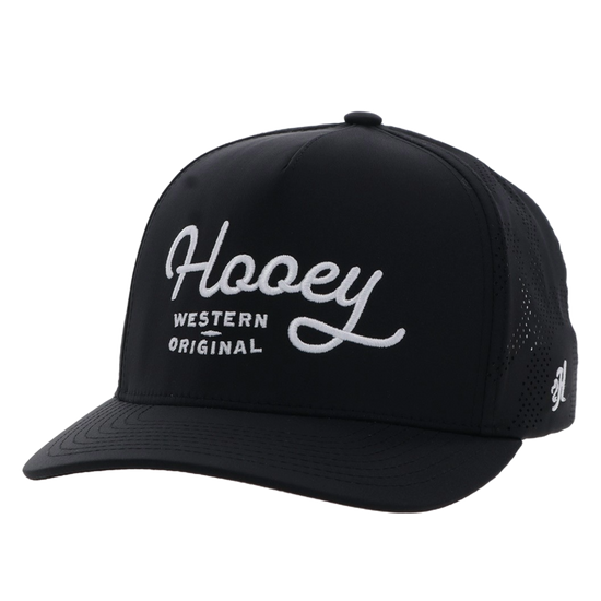 Hooey Men's OG 5-Panel Black & White Snapback Hat 2560T-BK