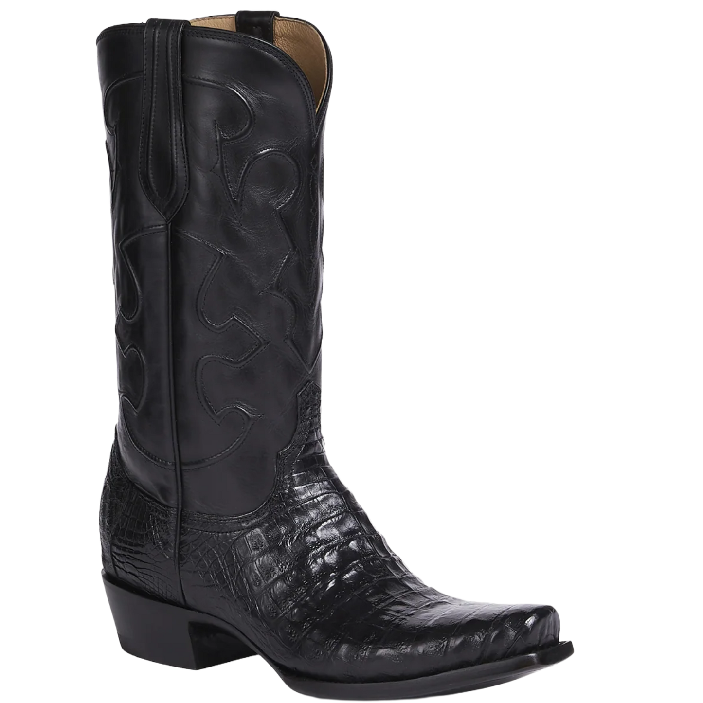 Lucchese Men's Charles Black Caiman Ultra Belly Boots M1636.R4