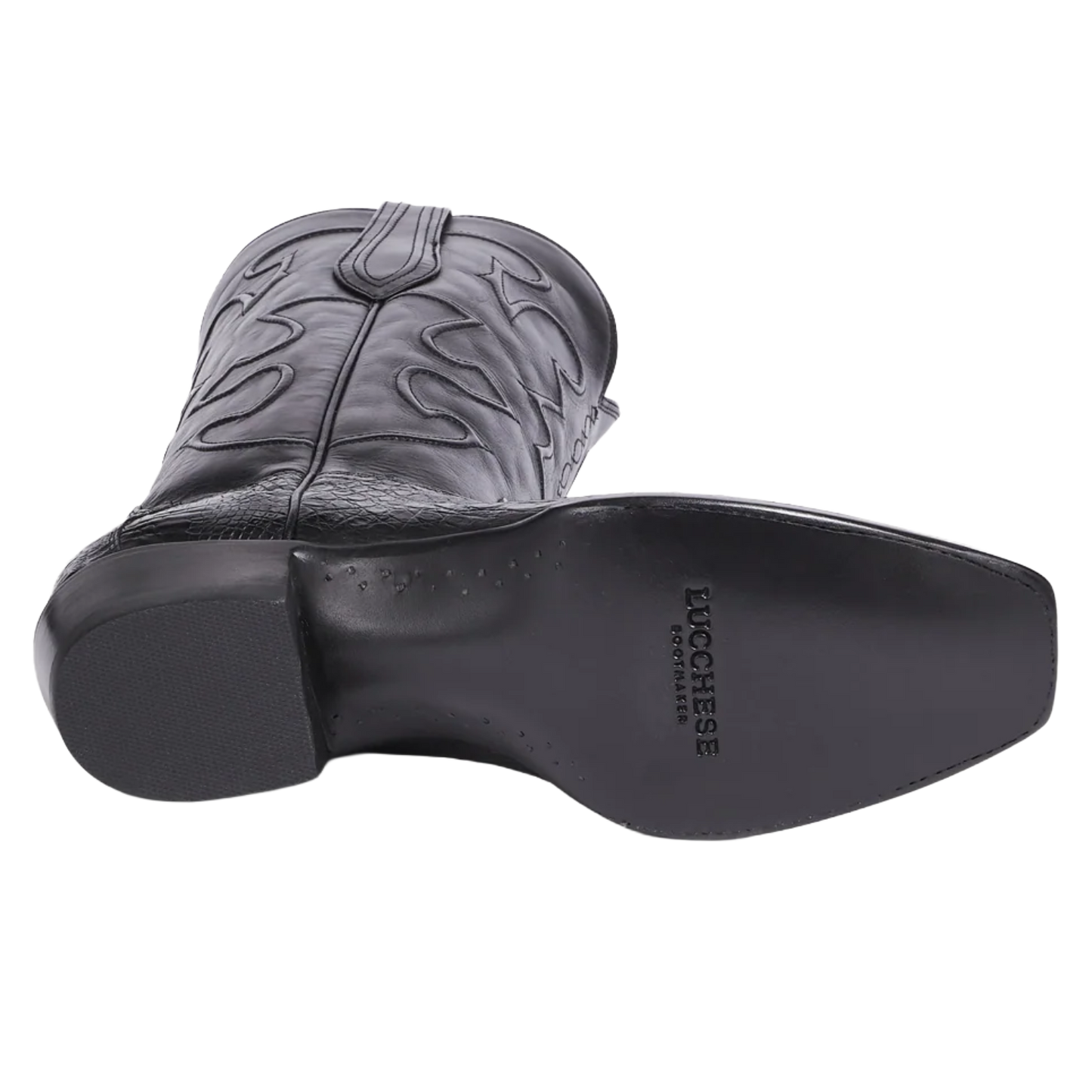 Lucchese Men's Charles Black Caiman Ultra Belly Boots M1636.R4