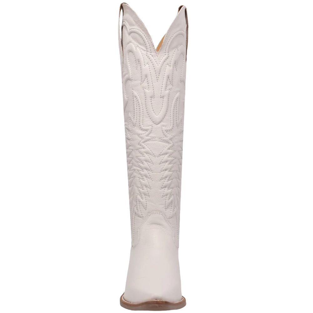 Dingo Ladies Raisin Kane White Leather Tall Boots DI167-WH