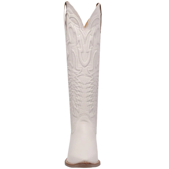 Dingo Ladies Raisin Kane White Leather Tall Boots DI167-WH
