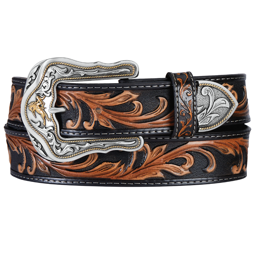 Tony Lama Ladies Westerly Ride Brown Leather Belt C41519