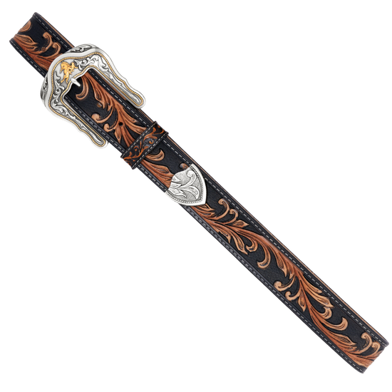 Tony Lama Ladies Westerly Ride Brown Leather Belt C41519