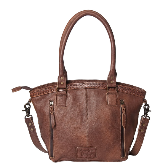 American Darling Floral Tooled Aztec Leather Handbag Purse ADBG772