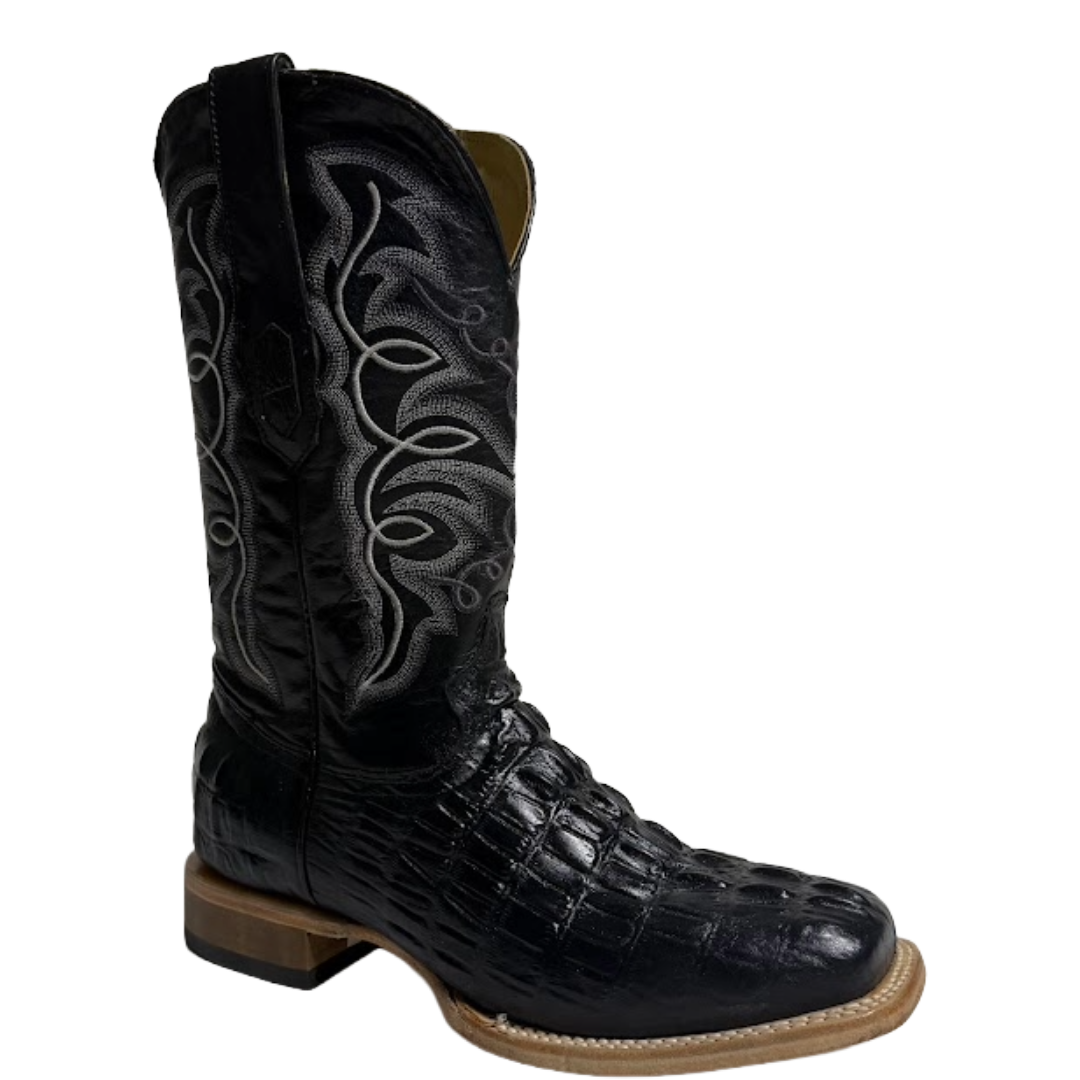 Cowtown Men's Black Alligator Leather Western Boot Q6096