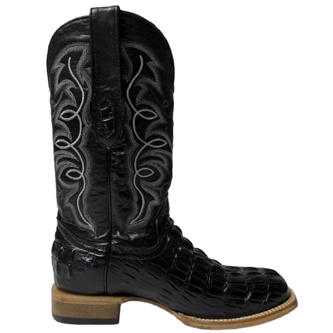 Cowtown Men's Black Alligator Leather Western Boot Q6096