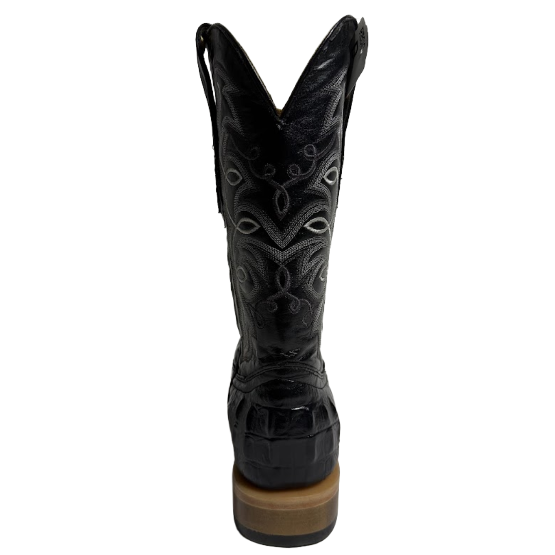 Cowtown Men's Black Alligator Leather Western Boot Q6096