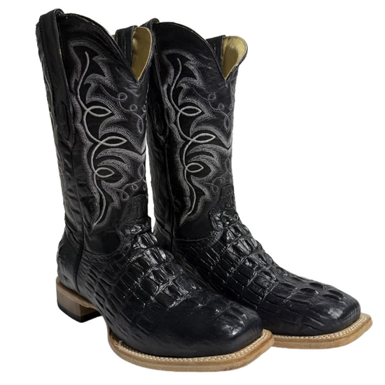 Cowtown Men's Black Alligator Leather Western Boot Q6096