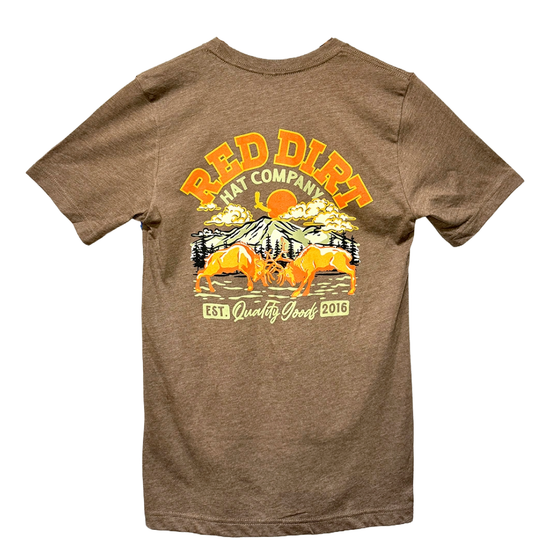 Red Dirt Men's Rutting Season Graphic Brown Heather T-Shirt RDHC-T-196