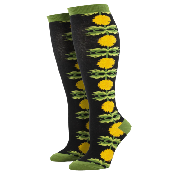 SockSmith® Ladies Just Dandy Black Knee High Socks WNH2521-BLK