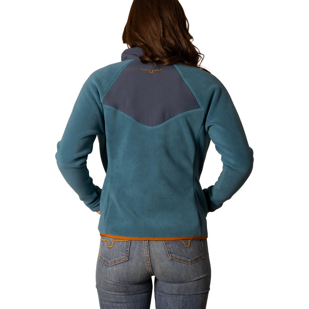 Kimes Ranch Ladies Selma Mid Blue Fleece Snap Jacket WSW0000018-BL062