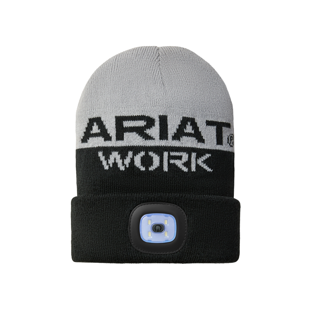 Ariat Rebar Heather Grey & Black Headlight Beanie 10064019