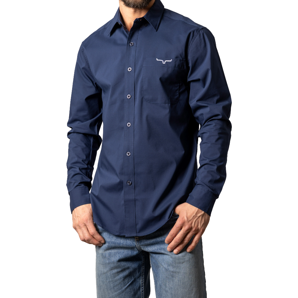 Kimes Ranch® Men's KR Team Navy Button Down Dress Shirt MDS0000064-BL004